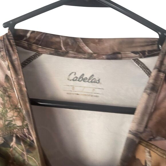 Cabela's Men's Size Small Soft‎ Camoflauge Camo Brown Long Sleeve Outdoor Shirt - Picture 4 of 7